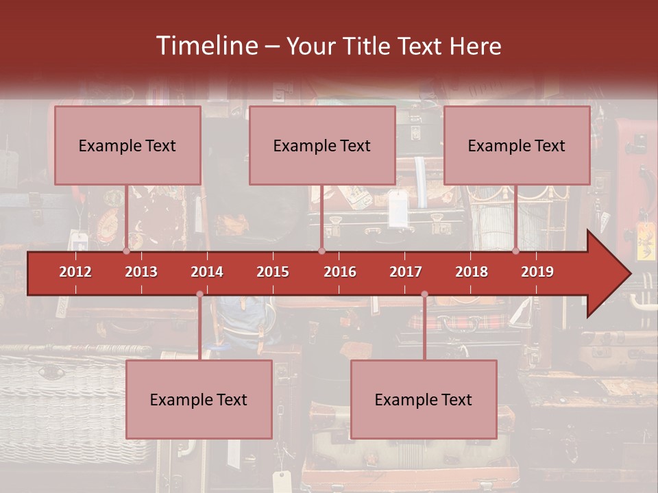 A Pile Of Suitcases With A Name Of Presentation PowerPoint Template