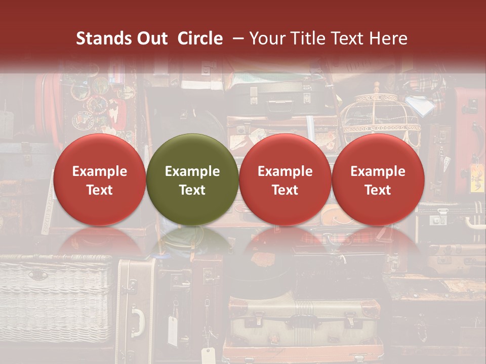 A Pile Of Suitcases With A Name Of Presentation PowerPoint Template