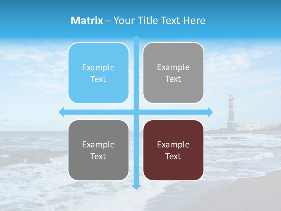 A Picture Of A Lighthouse On The Beach PowerPoint Template