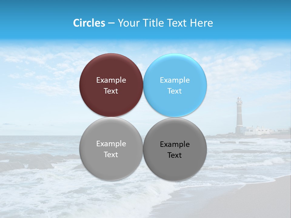 A Picture Of A Lighthouse On The Beach PowerPoint Template