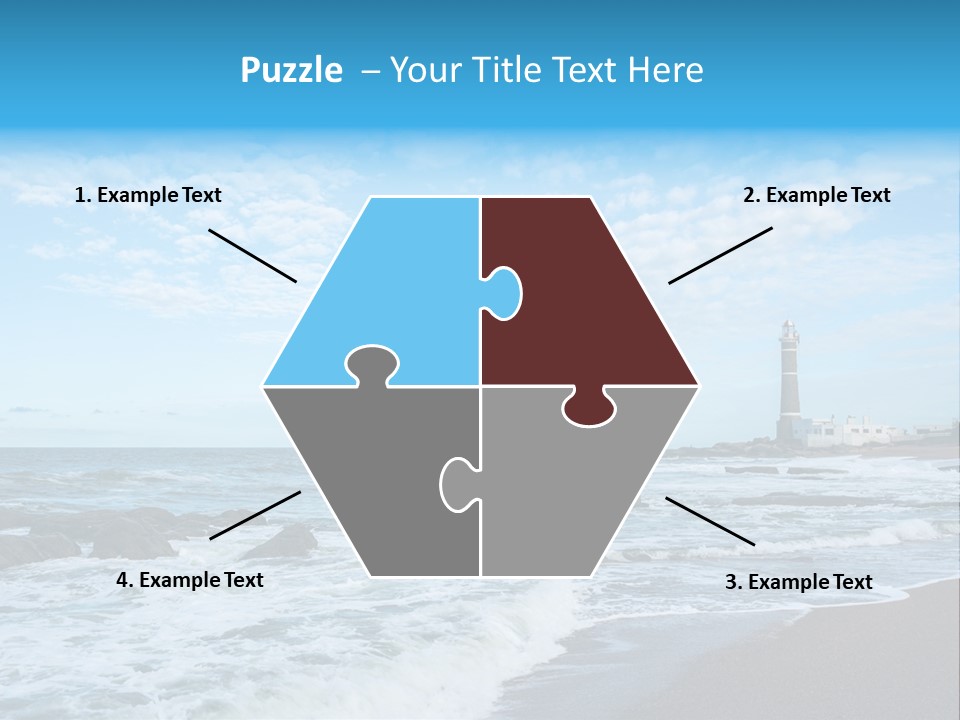 A Picture Of A Lighthouse On The Beach PowerPoint Template