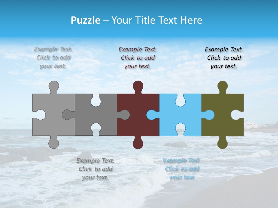 A Picture Of A Lighthouse On The Beach PowerPoint Template
