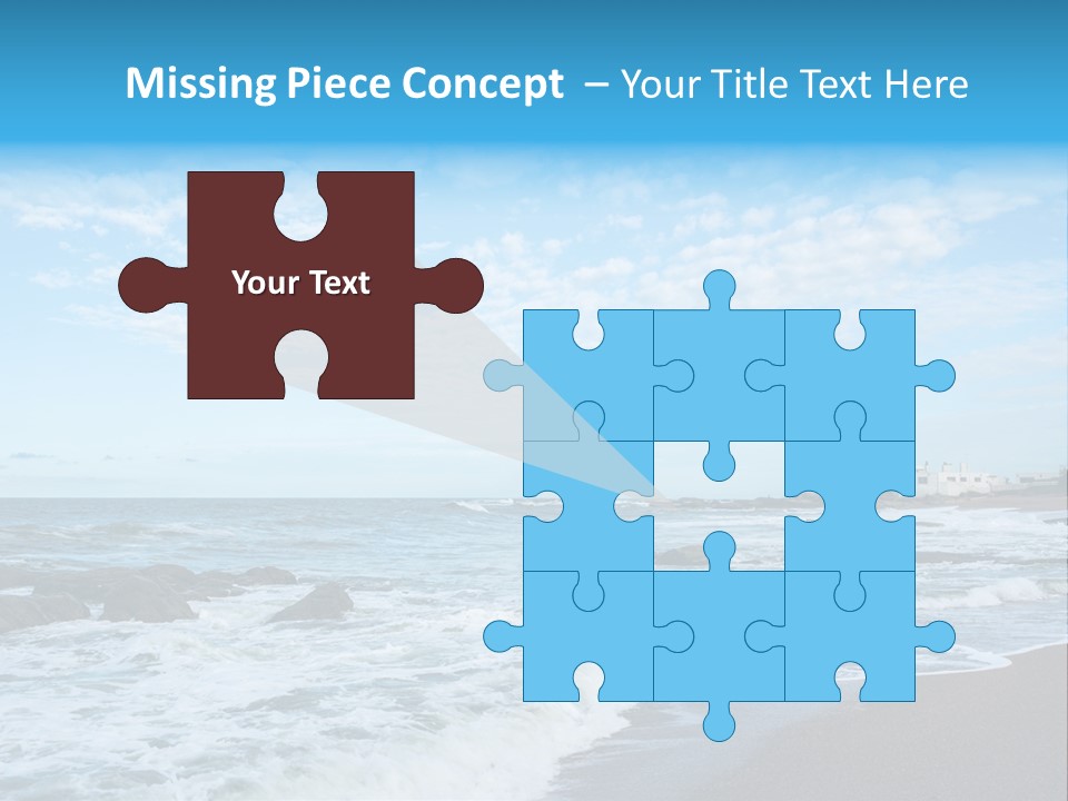 A Picture Of A Lighthouse On The Beach PowerPoint Template