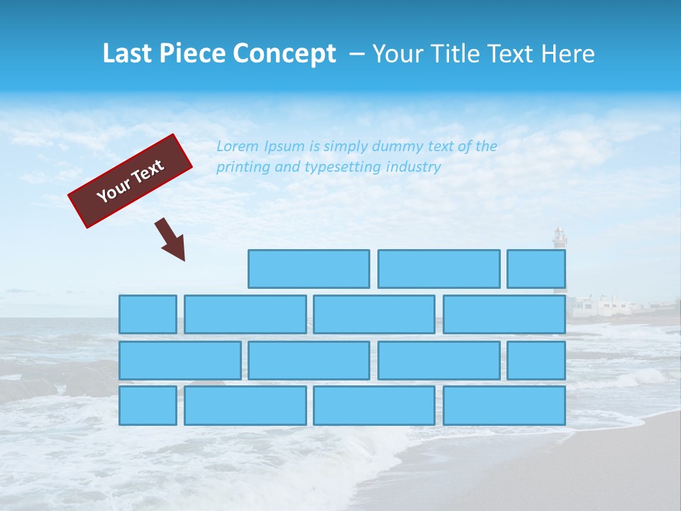 A Picture Of A Lighthouse On The Beach PowerPoint Template