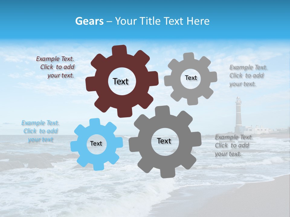 A Picture Of A Lighthouse On The Beach PowerPoint Template