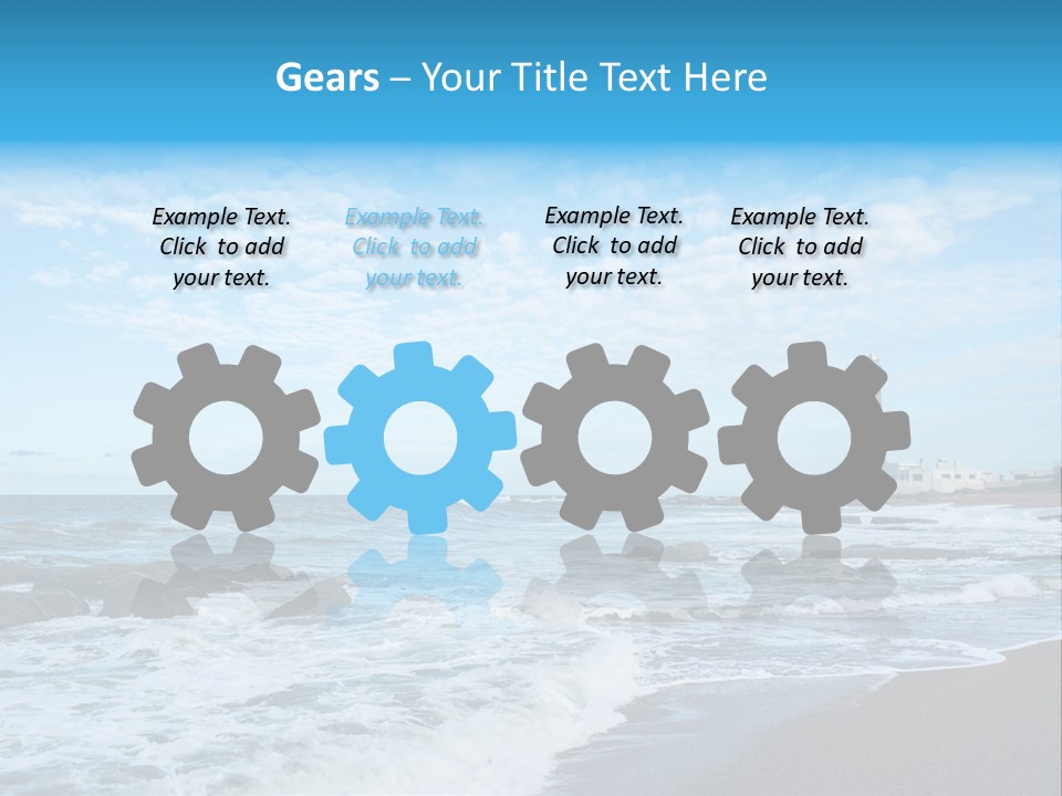 A Picture Of A Lighthouse On The Beach PowerPoint Template