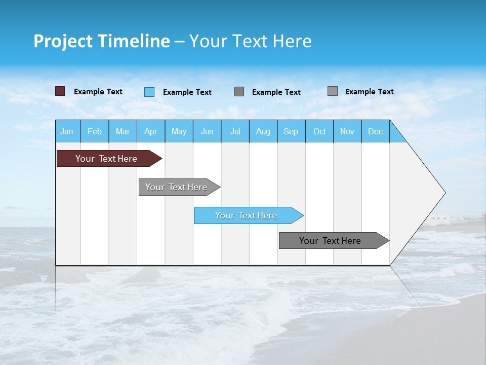 A Picture Of A Lighthouse On The Beach PowerPoint Template