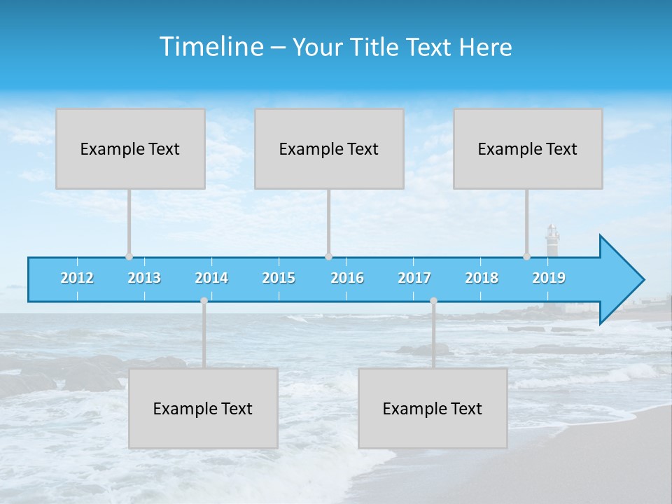 A Picture Of A Lighthouse On The Beach PowerPoint Template