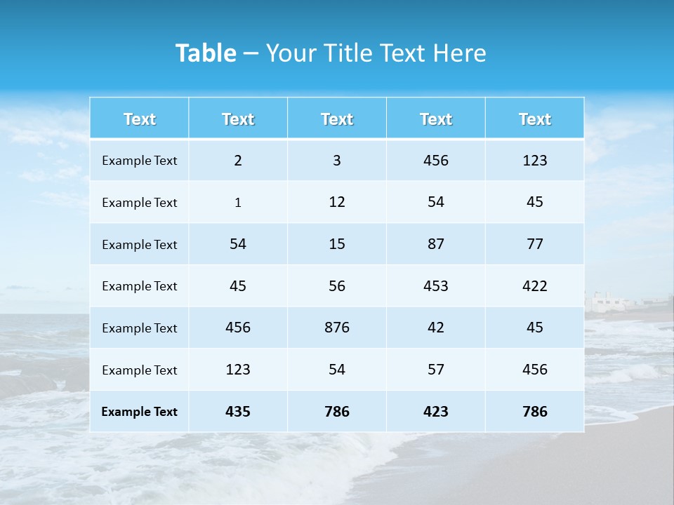 A Picture Of A Lighthouse On The Beach PowerPoint Template