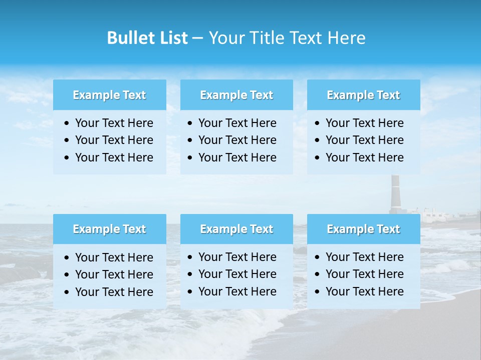 A Picture Of A Lighthouse On The Beach PowerPoint Template