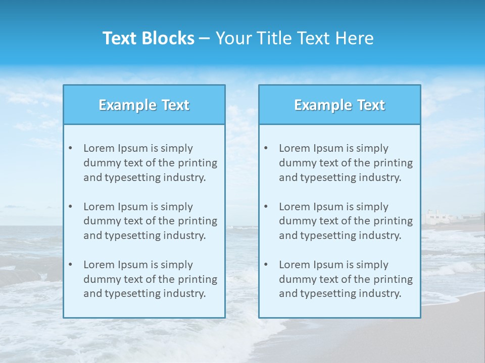 A Picture Of A Lighthouse On The Beach PowerPoint Template