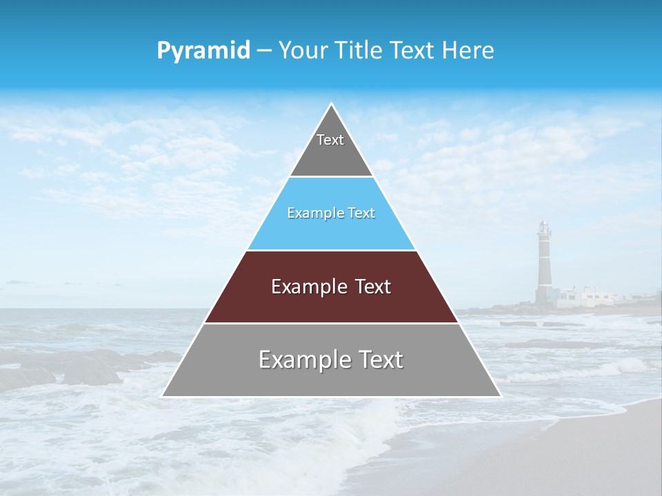 A Picture Of A Lighthouse On The Beach PowerPoint Template