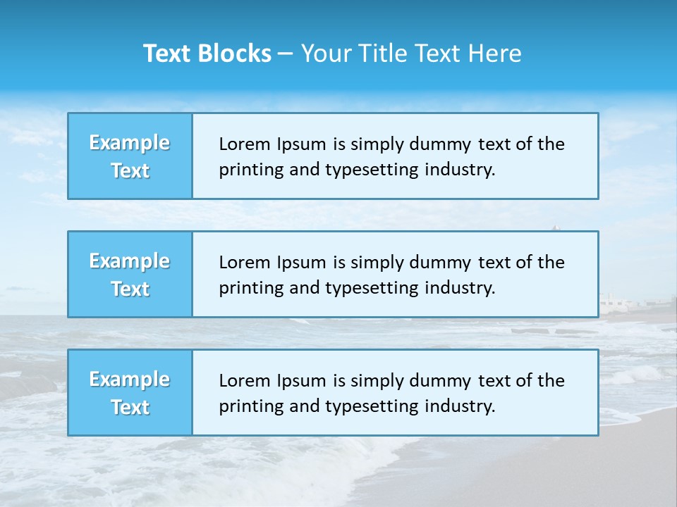 A Picture Of A Lighthouse On The Beach PowerPoint Template