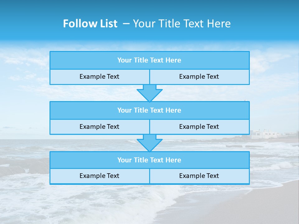 A Picture Of A Lighthouse On The Beach PowerPoint Template