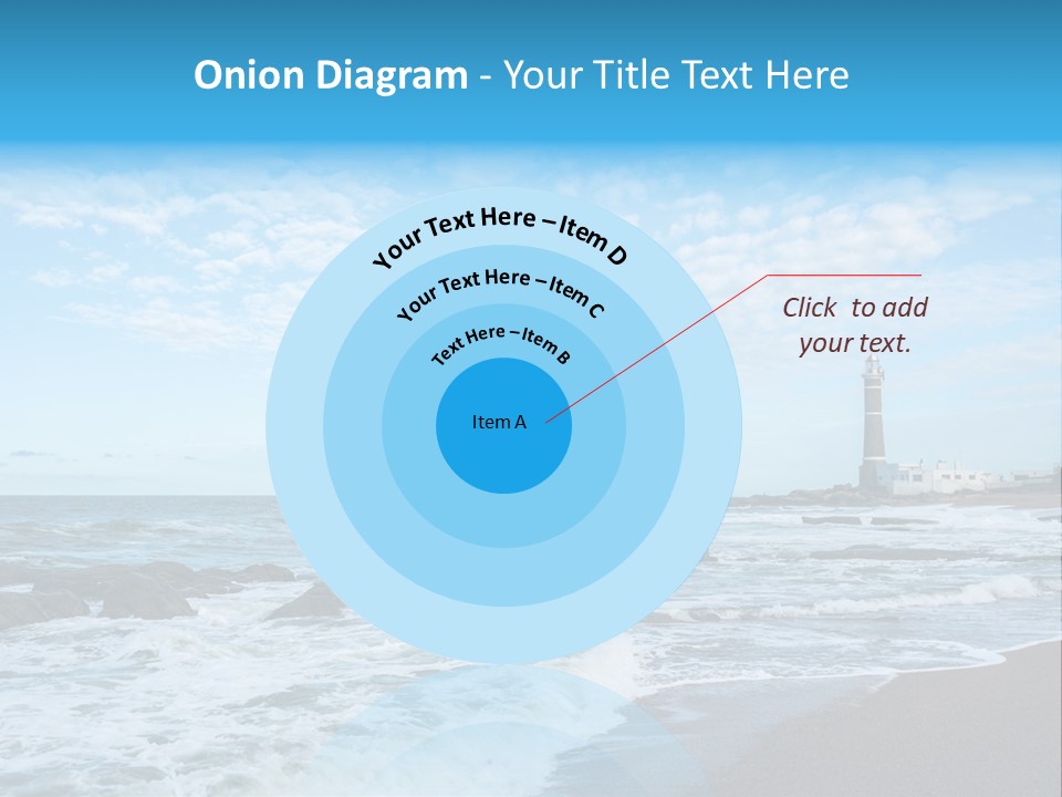 A Picture Of A Lighthouse On The Beach PowerPoint Template
