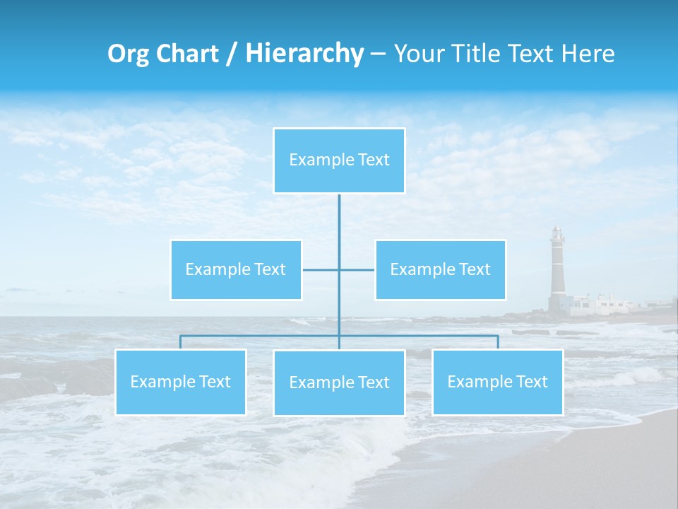 A Picture Of A Lighthouse On The Beach PowerPoint Template