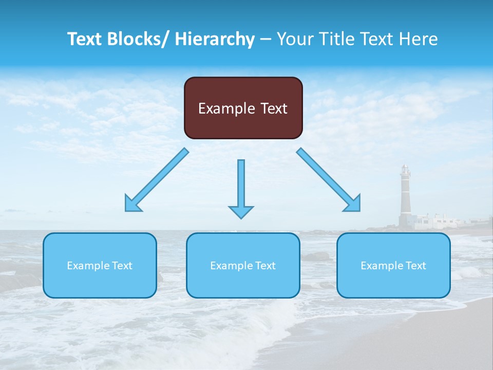 A Picture Of A Lighthouse On The Beach PowerPoint Template