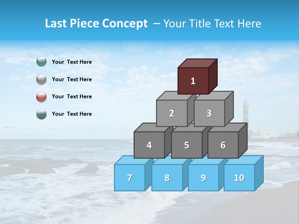 A Picture Of A Lighthouse On The Beach PowerPoint Template