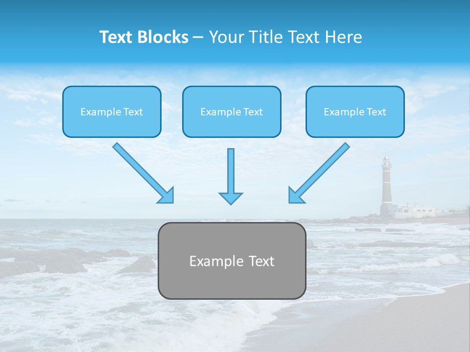 A Picture Of A Lighthouse On The Beach PowerPoint Template
