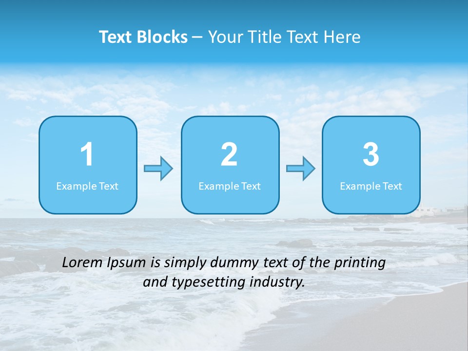 A Picture Of A Lighthouse On The Beach PowerPoint Template