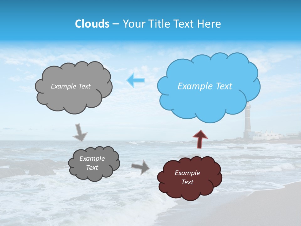 A Picture Of A Lighthouse On The Beach PowerPoint Template