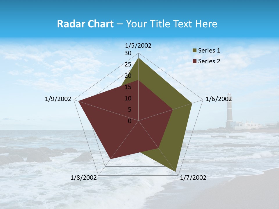 A Picture Of A Lighthouse On The Beach PowerPoint Template