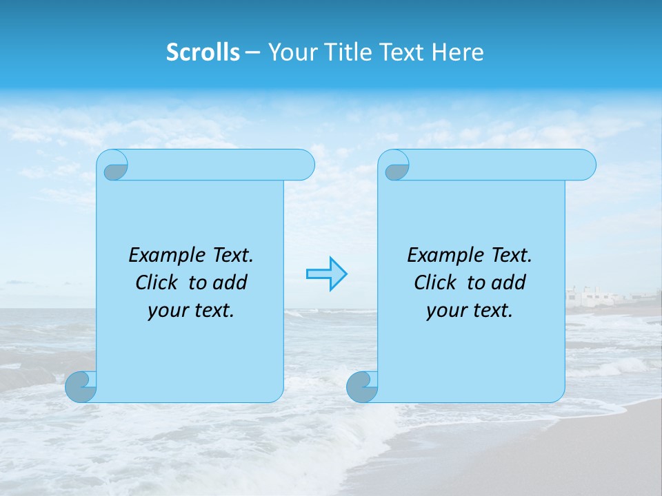 A Picture Of A Lighthouse On The Beach PowerPoint Template