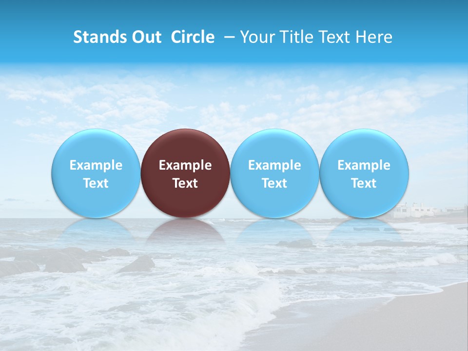 A Picture Of A Lighthouse On The Beach PowerPoint Template