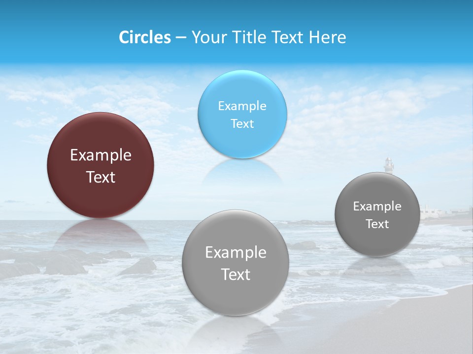 A Picture Of A Lighthouse On The Beach PowerPoint Template