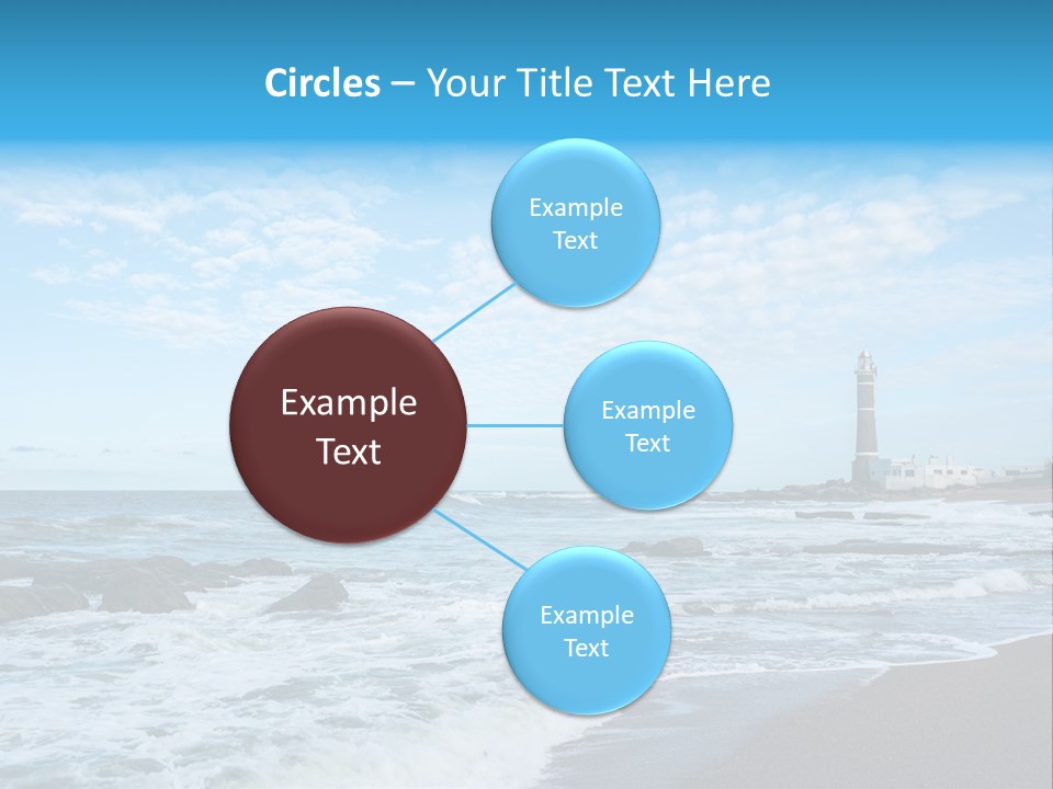 A Picture Of A Lighthouse On The Beach PowerPoint Template