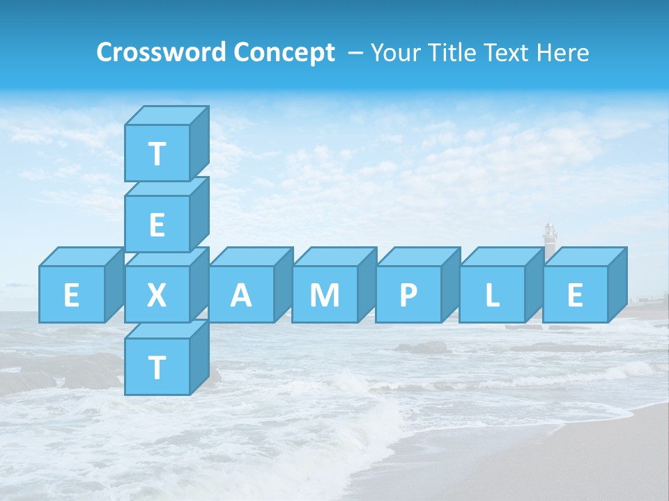 A Picture Of A Lighthouse On The Beach PowerPoint Template
