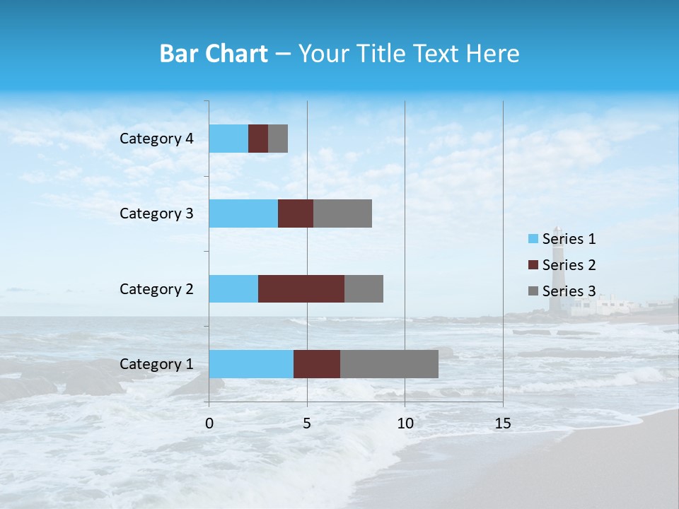 A Picture Of A Lighthouse On The Beach PowerPoint Template