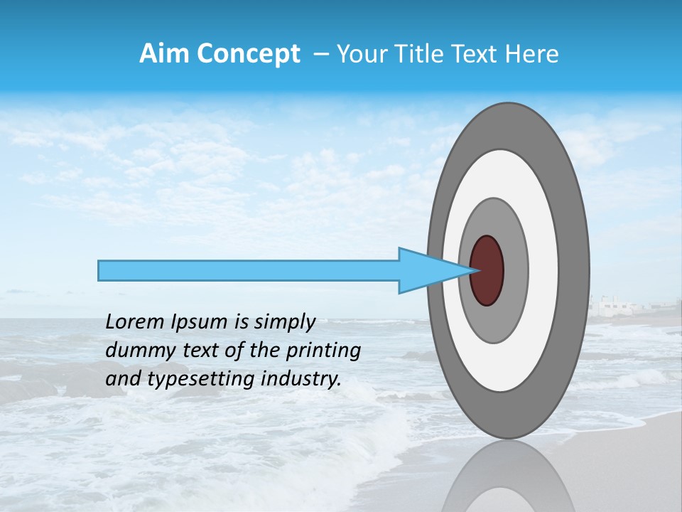 A Picture Of A Lighthouse On The Beach PowerPoint Template