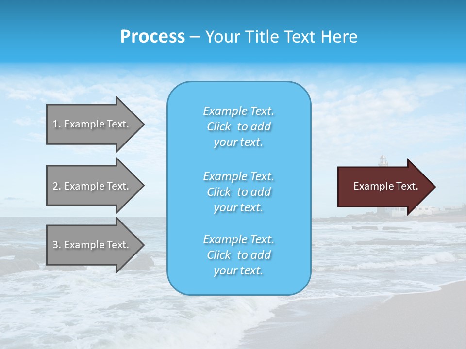 A Picture Of A Lighthouse On The Beach PowerPoint Template