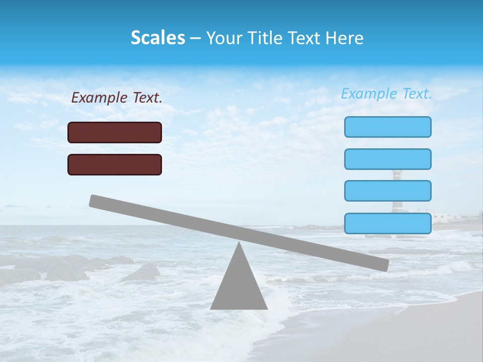 A Picture Of A Lighthouse On The Beach PowerPoint Template