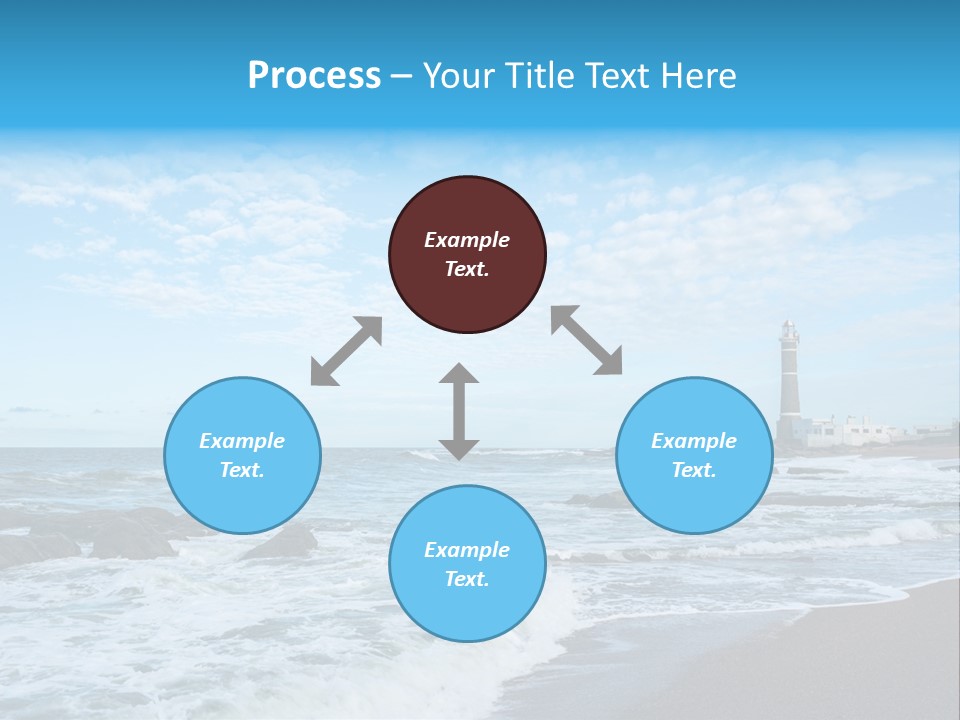 A Picture Of A Lighthouse On The Beach PowerPoint Template