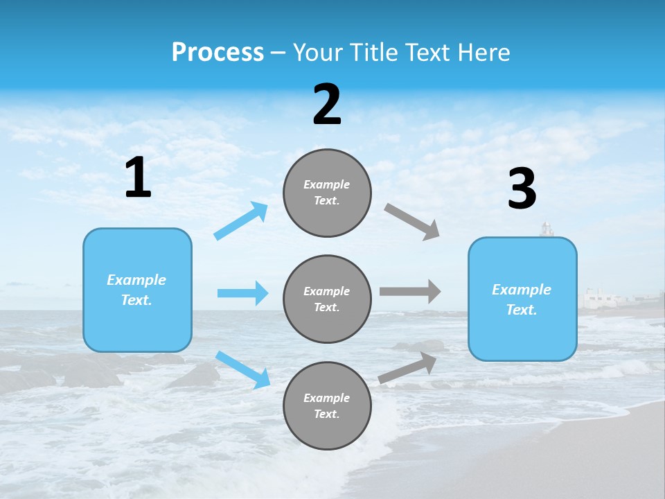 A Picture Of A Lighthouse On The Beach PowerPoint Template
