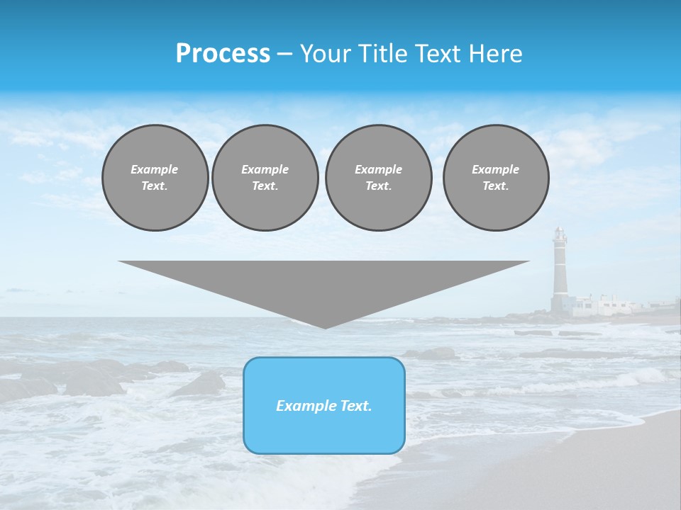 A Picture Of A Lighthouse On The Beach PowerPoint Template