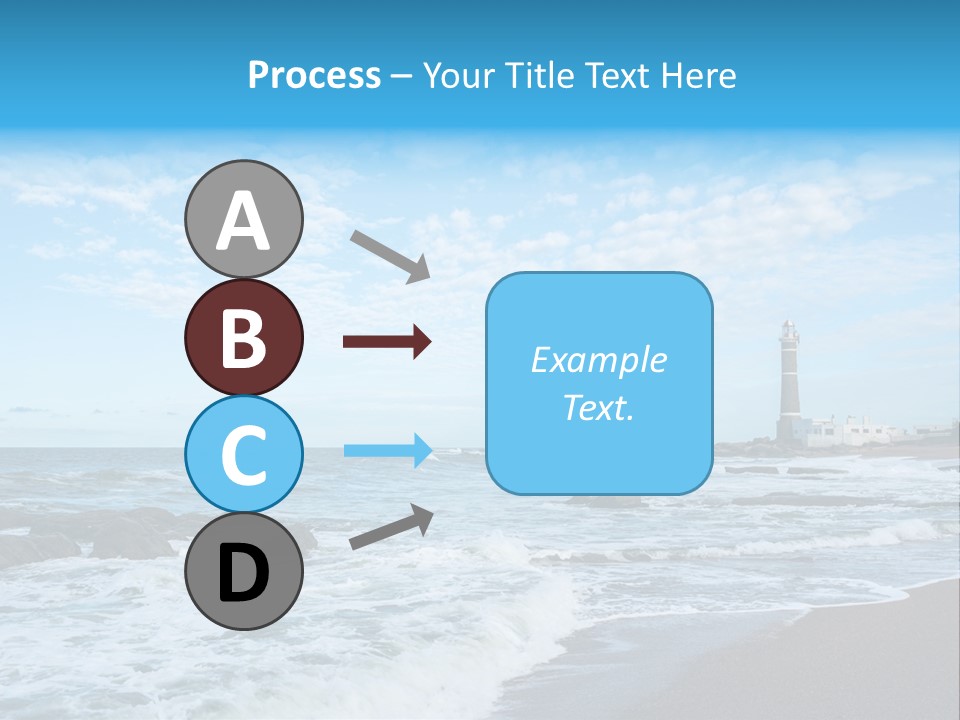 A Picture Of A Lighthouse On The Beach PowerPoint Template
