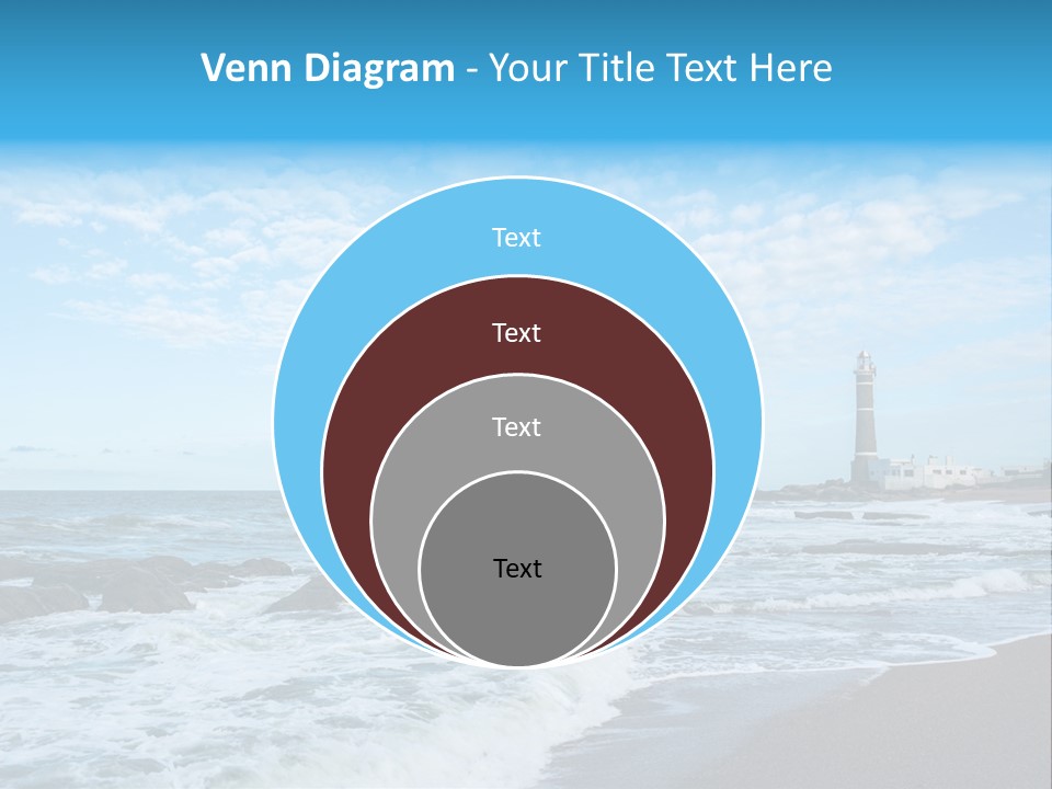 A Picture Of A Lighthouse On The Beach PowerPoint Template