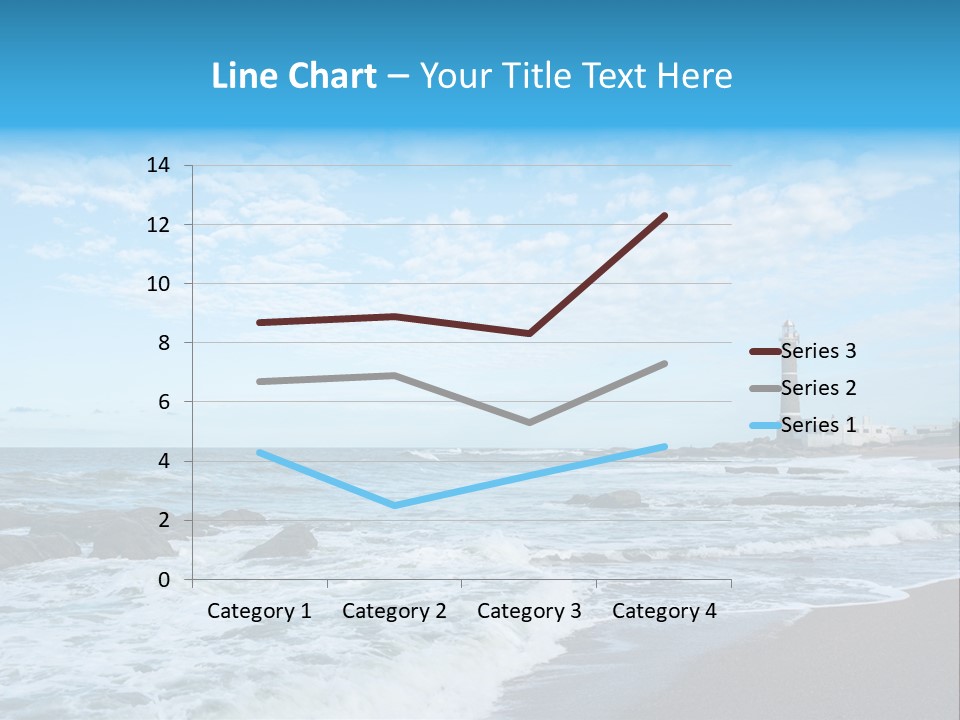 A Picture Of A Lighthouse On The Beach PowerPoint Template