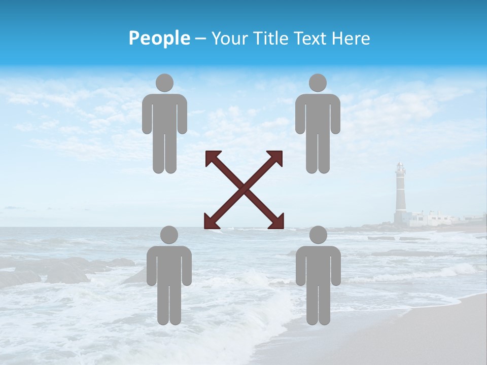 A Picture Of A Lighthouse On The Beach PowerPoint Template