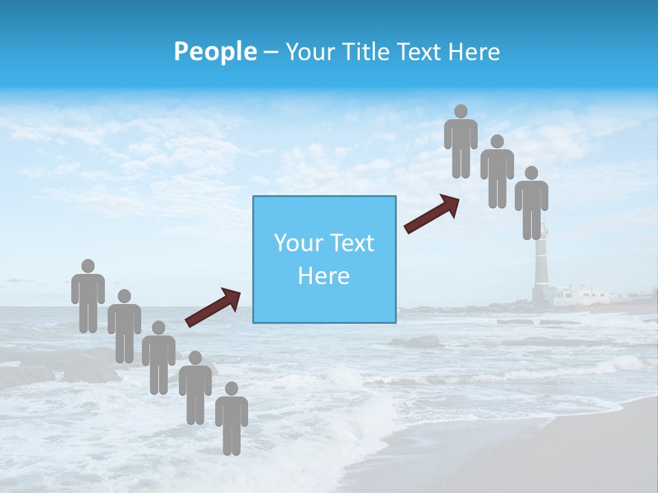 A Picture Of A Lighthouse On The Beach PowerPoint Template