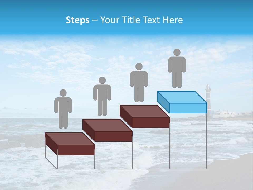A Picture Of A Lighthouse On The Beach PowerPoint Template