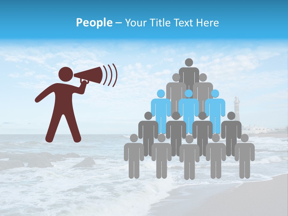 A Picture Of A Lighthouse On The Beach PowerPoint Template