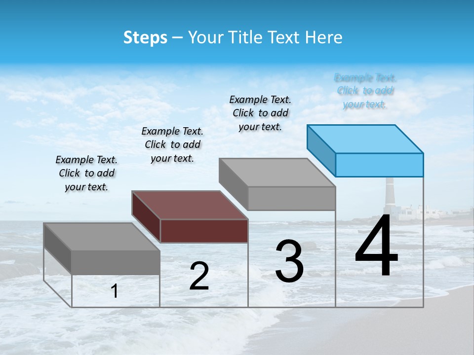 A Picture Of A Lighthouse On The Beach PowerPoint Template