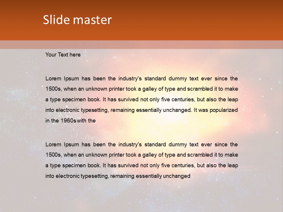 A Picture Of A Star In The Sky With The Words Name Of Presentation Company Name PowerPoint Template