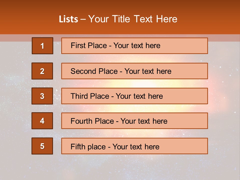A Picture Of A Star In The Sky With The Words Name Of Presentation Company Name PowerPoint Template