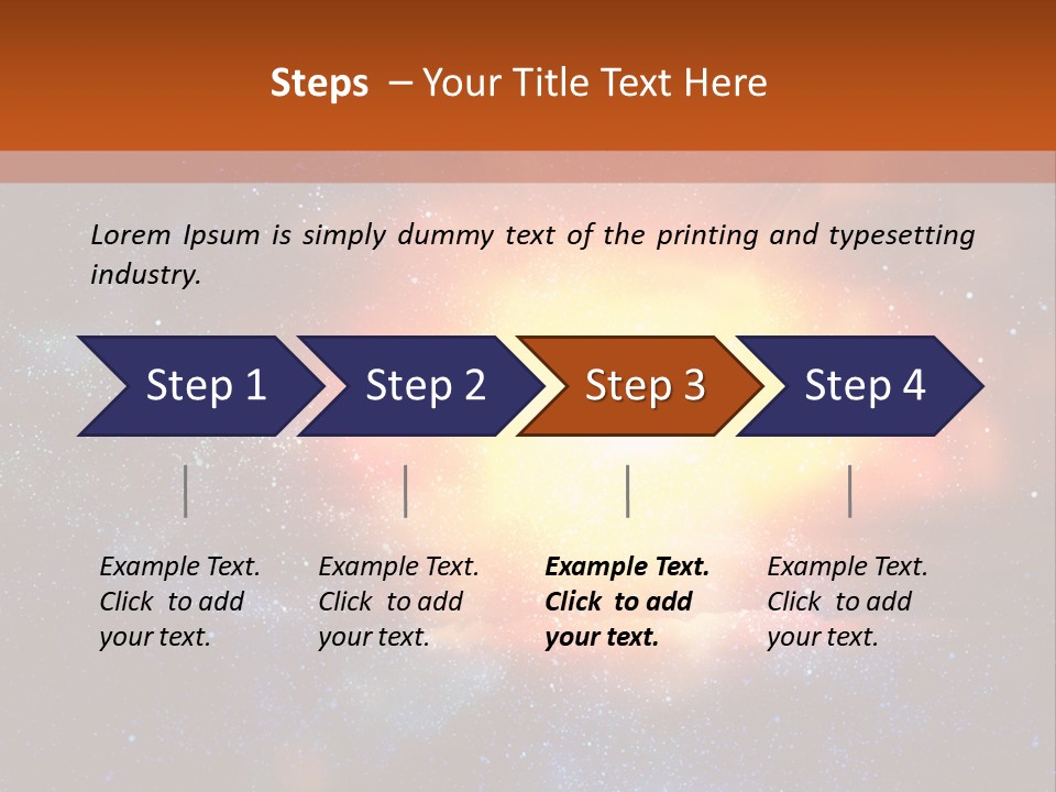 A Picture Of A Star In The Sky With The Words Name Of Presentation Company Name PowerPoint Template