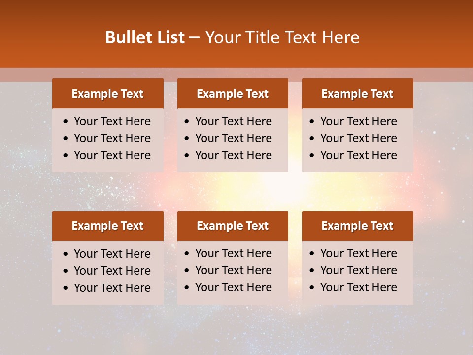 A Picture Of A Star In The Sky With The Words Name Of Presentation Company Name PowerPoint Template